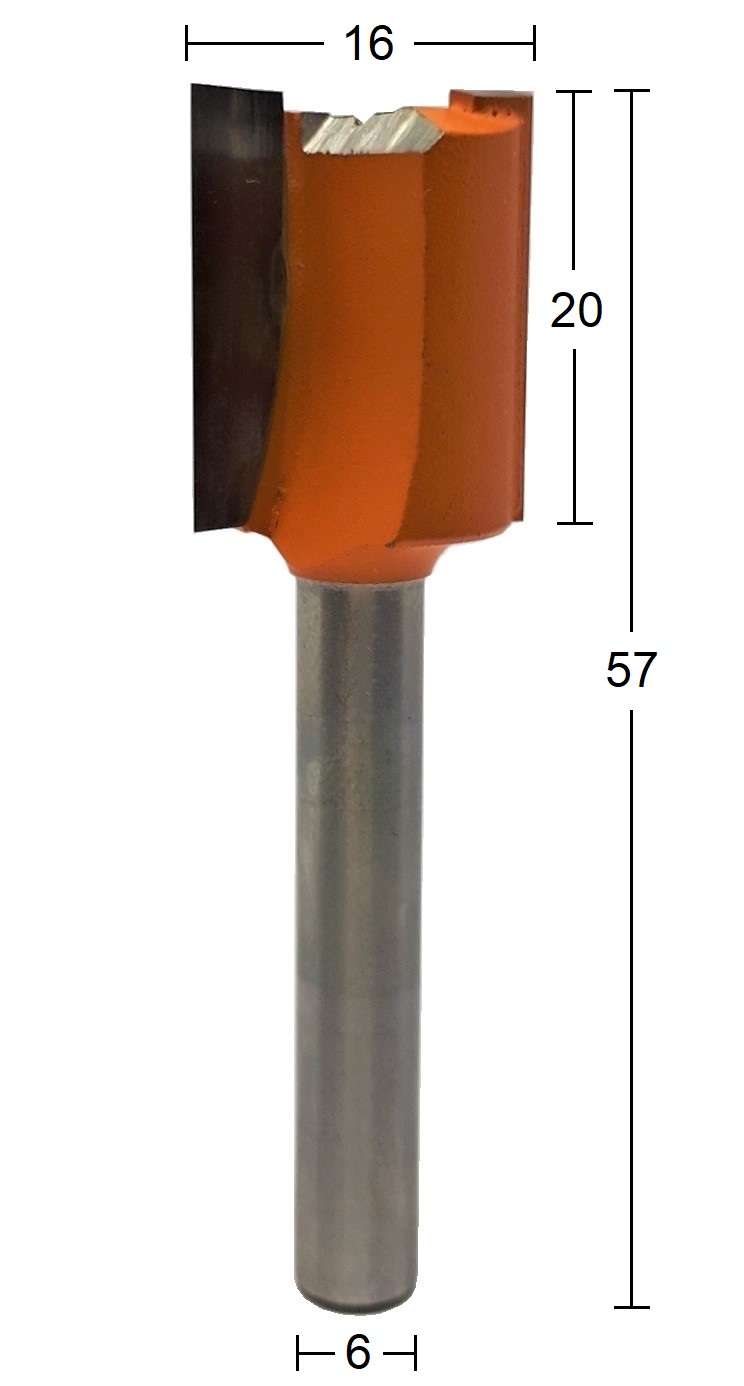 Fresa Corte Reto HW Ø16x57mm - marca CMT - Cód. 711.160.11